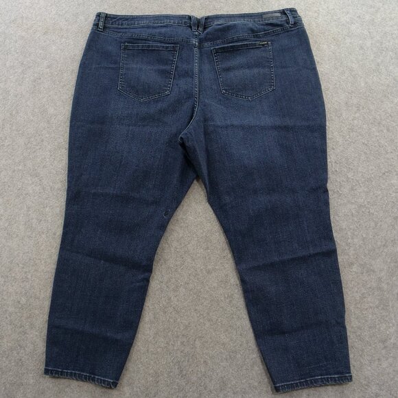 Volcom Jeans Womens 24 W Plus Blue Skinny Ankle Legging Fit Stretch Zip Fly - Picture 2 of 16